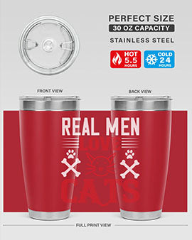 real man love cats Style 113#- cat- Tumbler