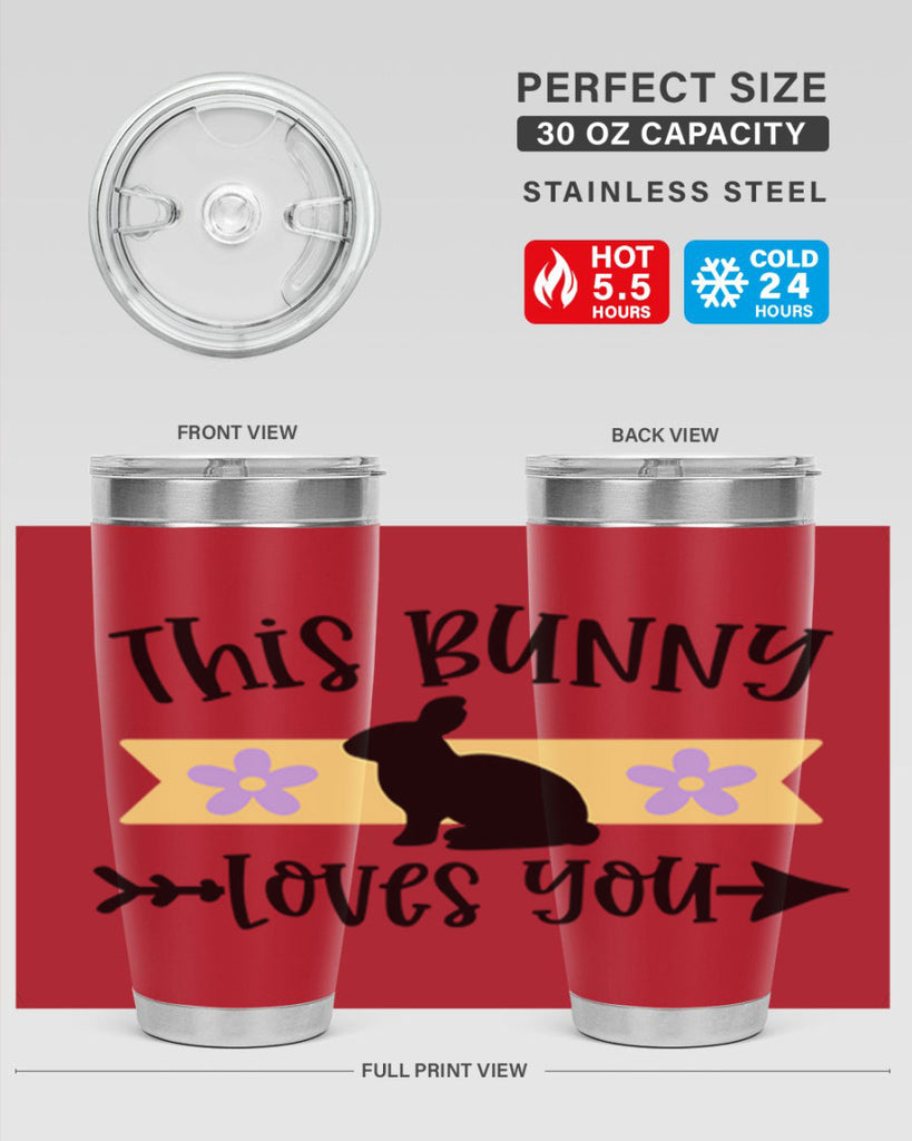 this bunny loves you 10#- easter- Tumbler