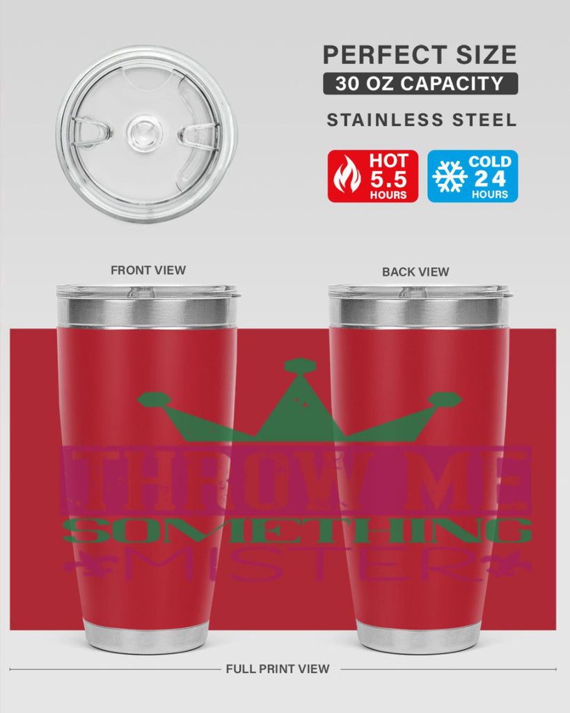 throw me something mister 33#- mardi gras- Tumbler