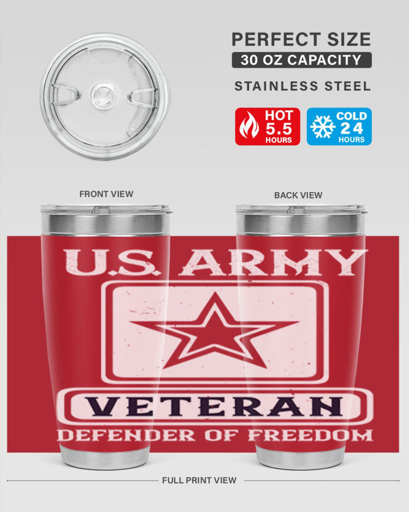 us army veteran defender of freedom 14#- Veterns Day- Tumbler