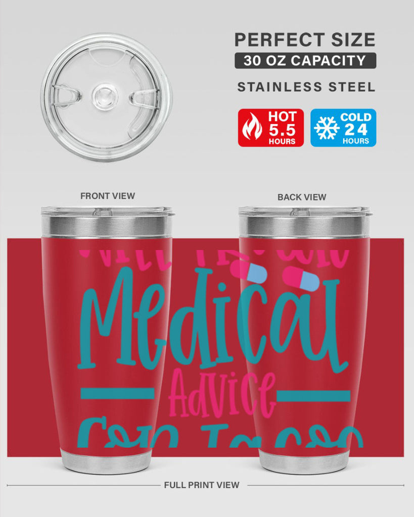 will trade medicau advice for tacos Style Style 8#- nurse- tumbler