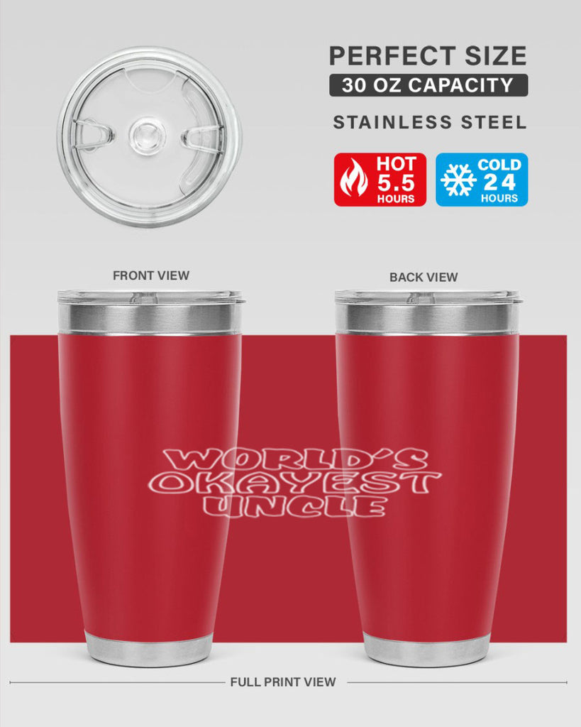 world is okayest uncle 6#- uncle- Tumbler