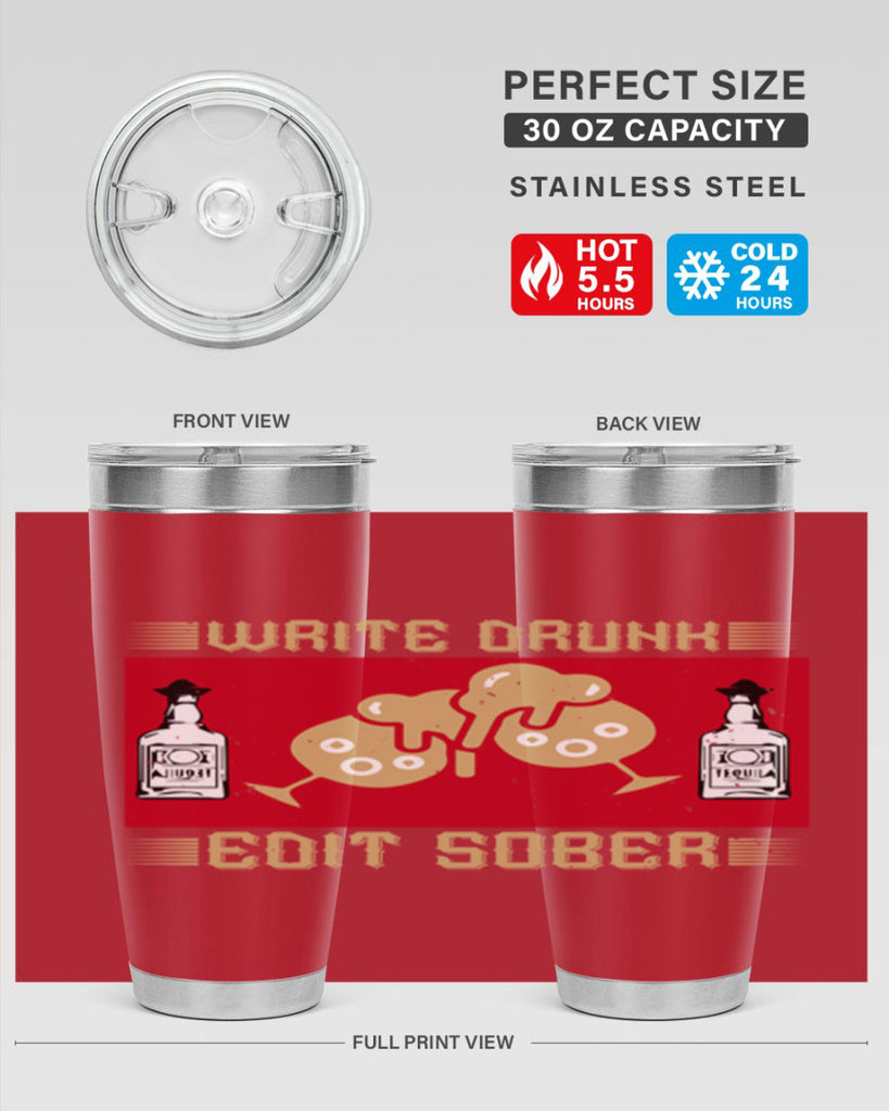 write drunk edit sober 14#- drinking- Tumbler