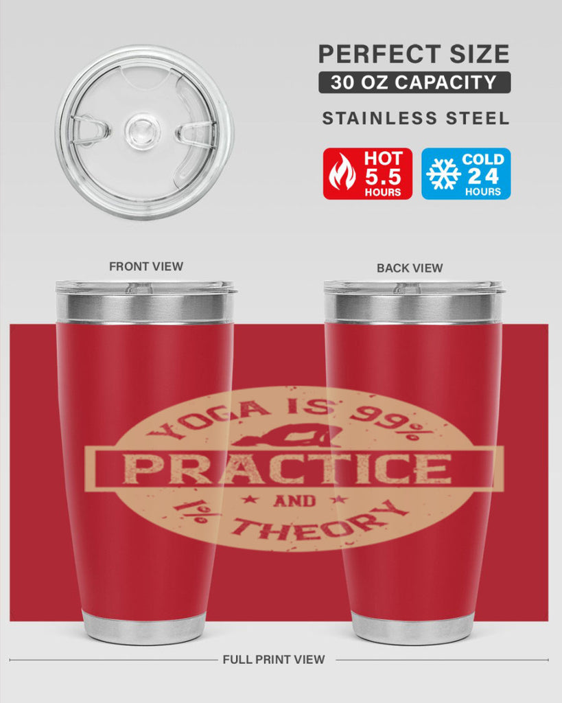 yoga is practice and theory 28#- yoga- Tumbler