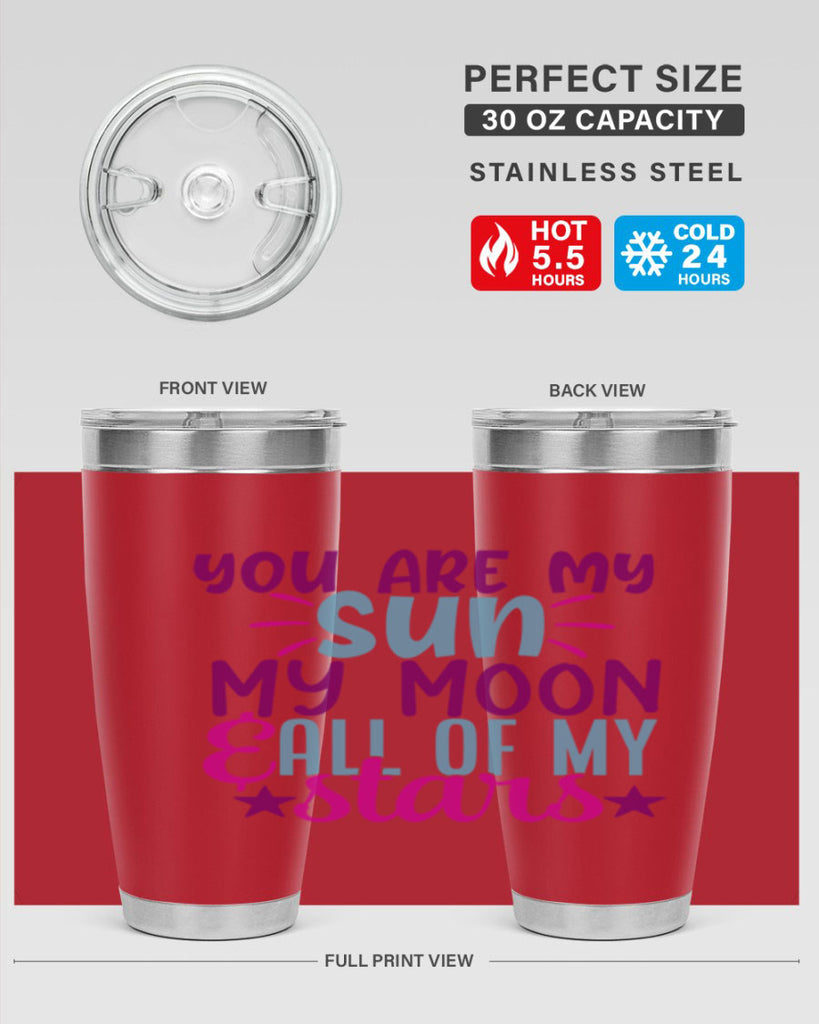 you are my sun my moon all of my stars 5#- family- Tumbler