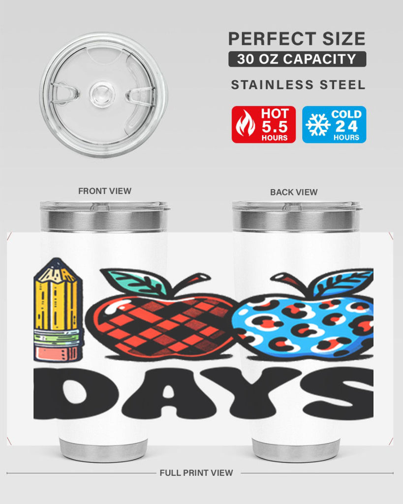 100th day of school Apple 38#- 100 days of school- Tumbler