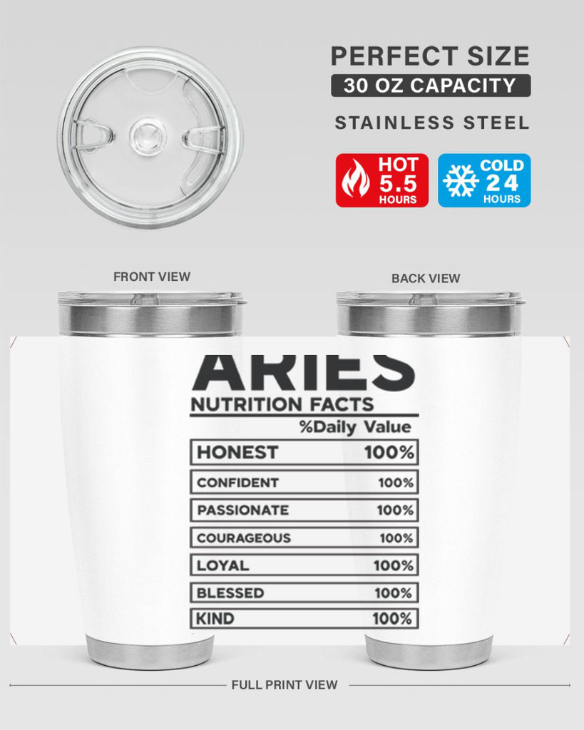 Aries Nutrition Facts 97#- zodiac- Tumbler