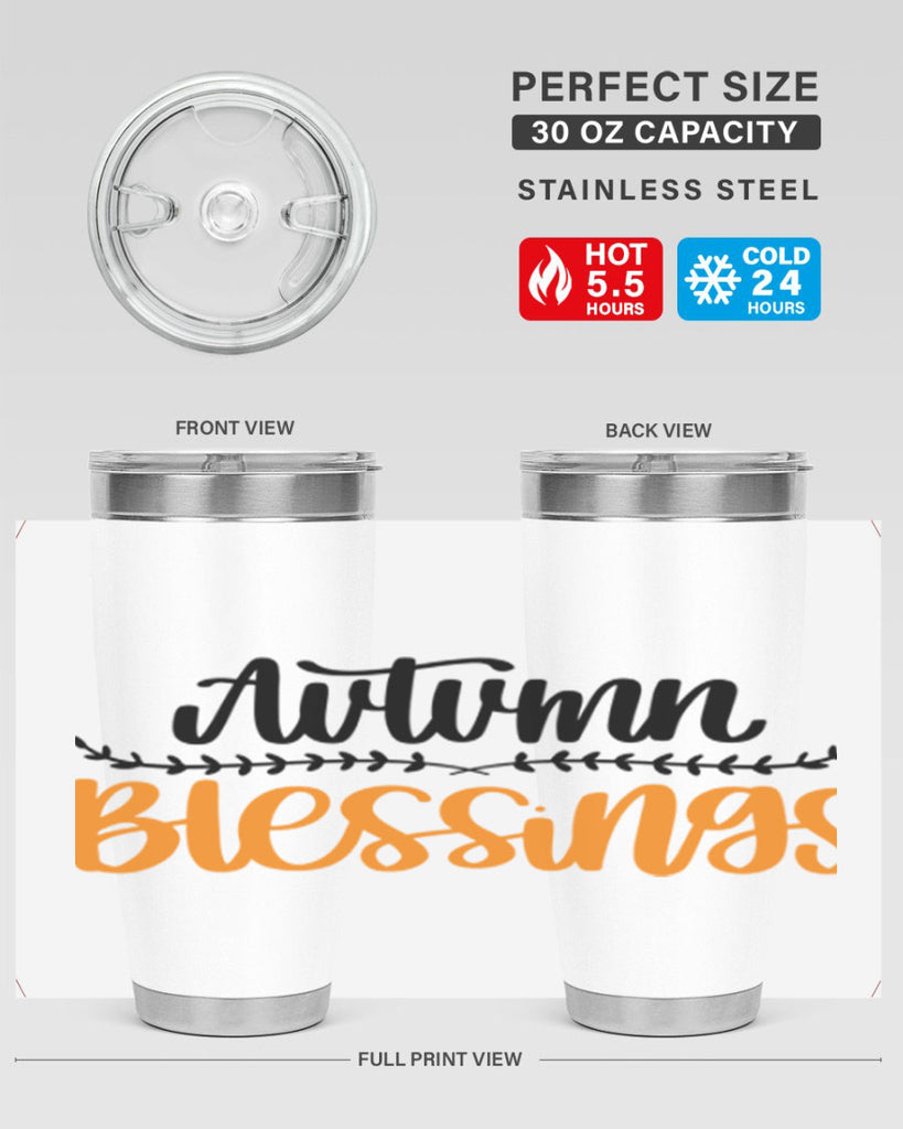 Autumn Blessings 473#- fall- Tumbler