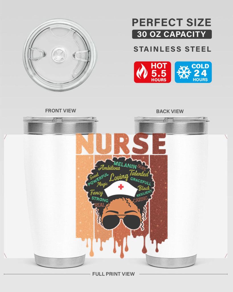 Black Nurse African Melanin Juneteenth 22#- Juneteenth- tumbler