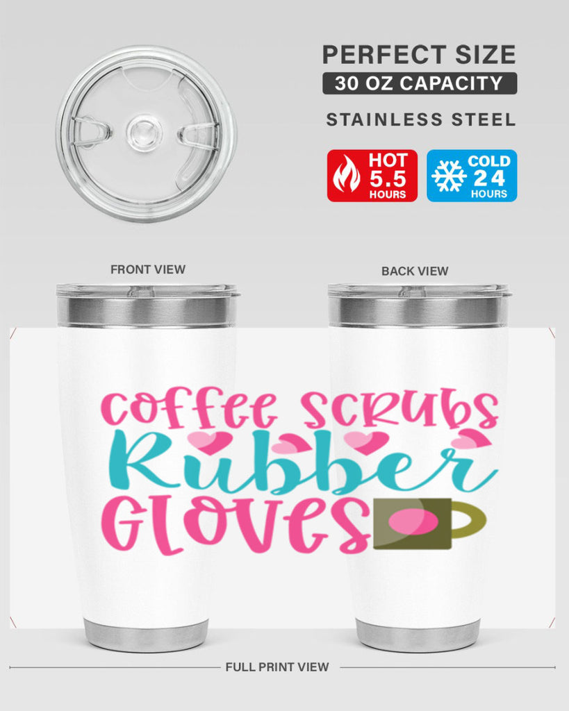 Coffee Scrubs Rubber Gloves Style 391#- nurse- tumbler