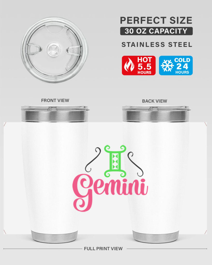 Gemini 224#- zodiac- Tumbler