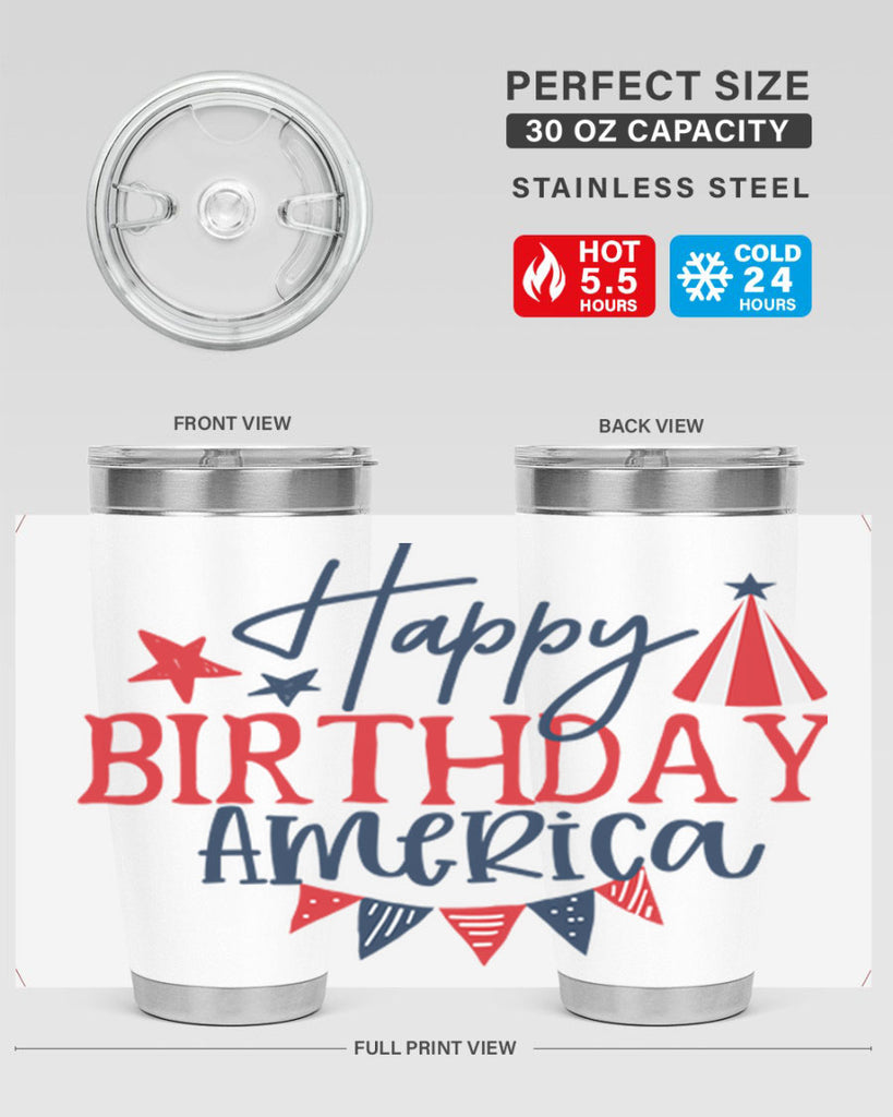 Happy Birthday america Style 30#- Fourt Of July- Tumbler
