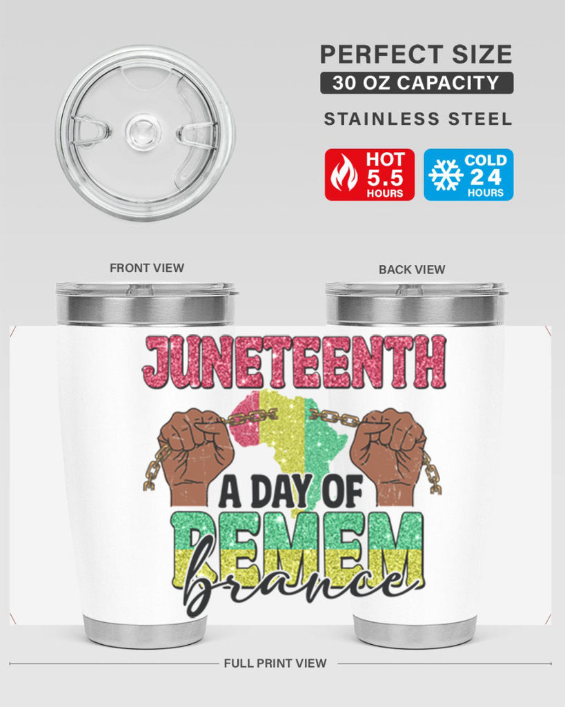 Juneteenth A Day Of Remembrance Png 9#- Juneteenth- tumbler