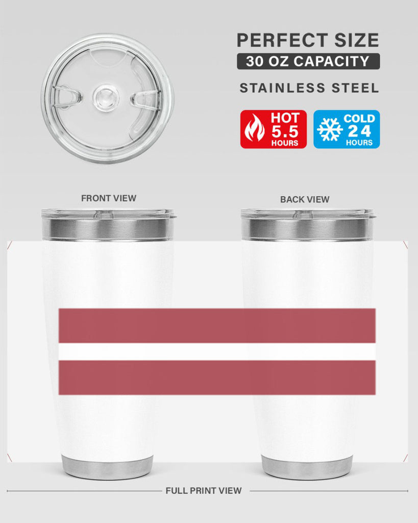 Latvia 104#- world flags- Tumbler