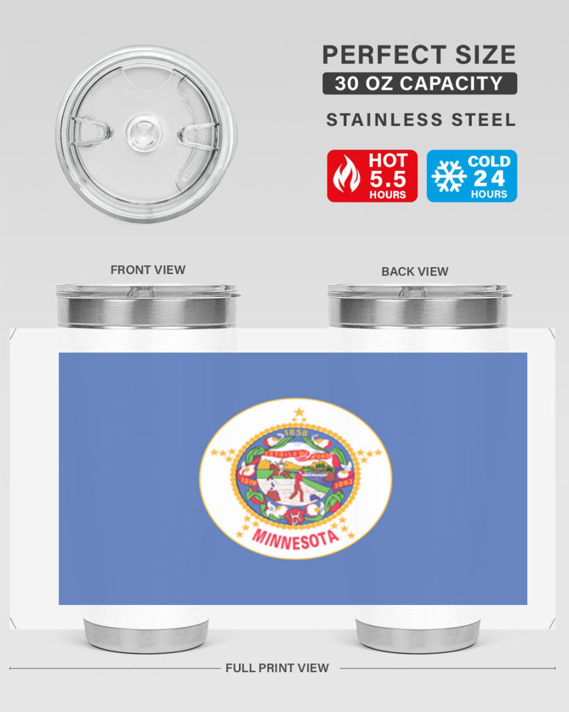 Minnesota 29#- Us Flags- Tumbler