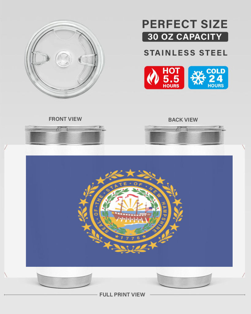 New Hampshire 23#- Us Flags- Tumbler