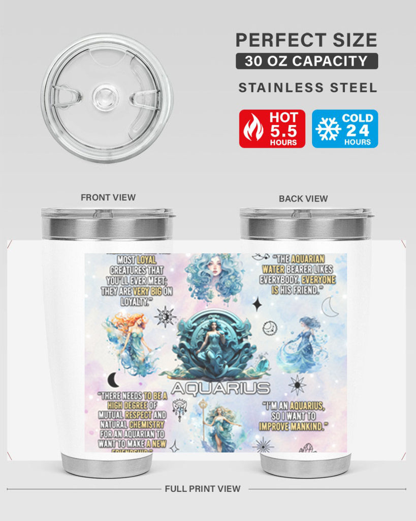 StraightAquarius 468#- zodiac- Tumbler