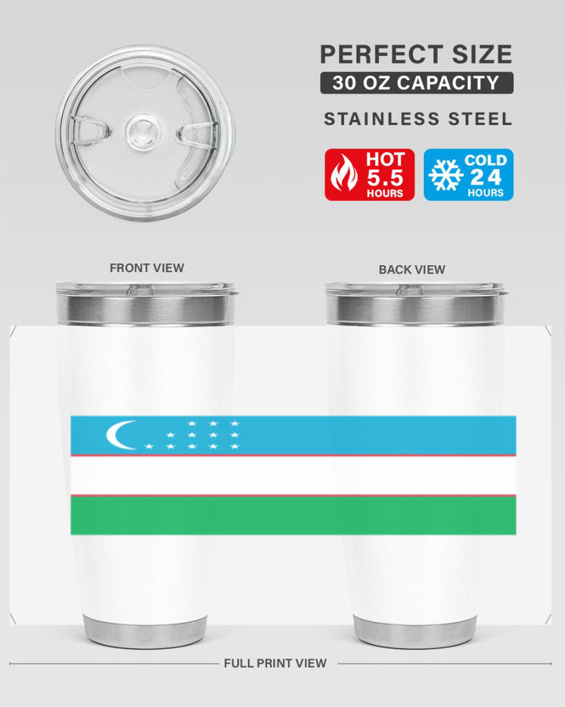 Uzbekistan 8#- world flags- Tumbler