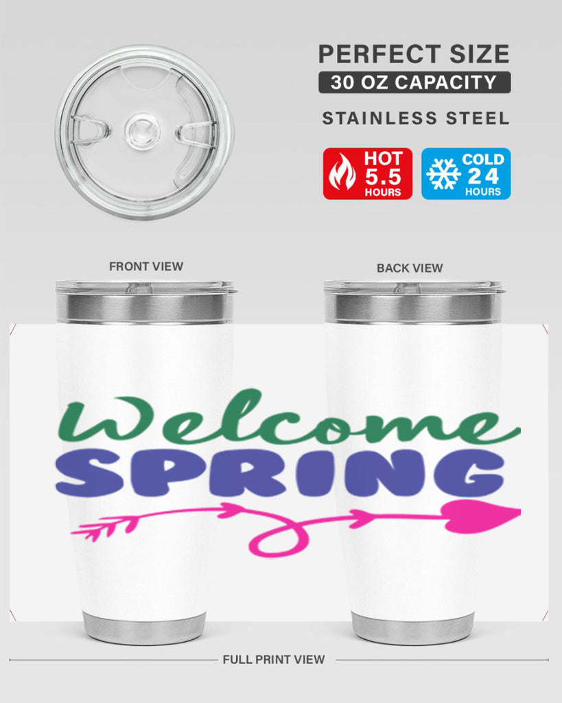 Welcome Spring 581#- spring- Tumbler