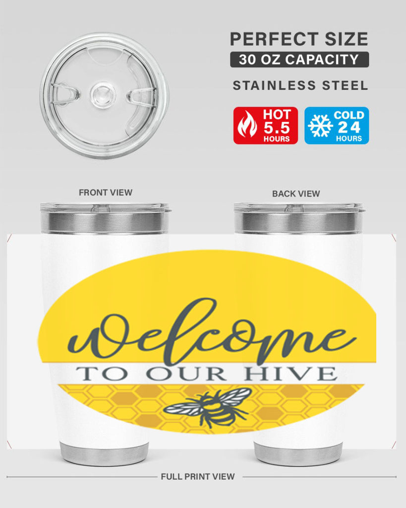 Welcome to our Hive complete yellow590#- spring- Tumbler