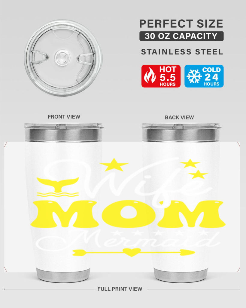 Wife Mom Mermaid 669#- mermaid- Tumbler