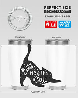 You Me The Cat Style 111#- cat- Tumbler