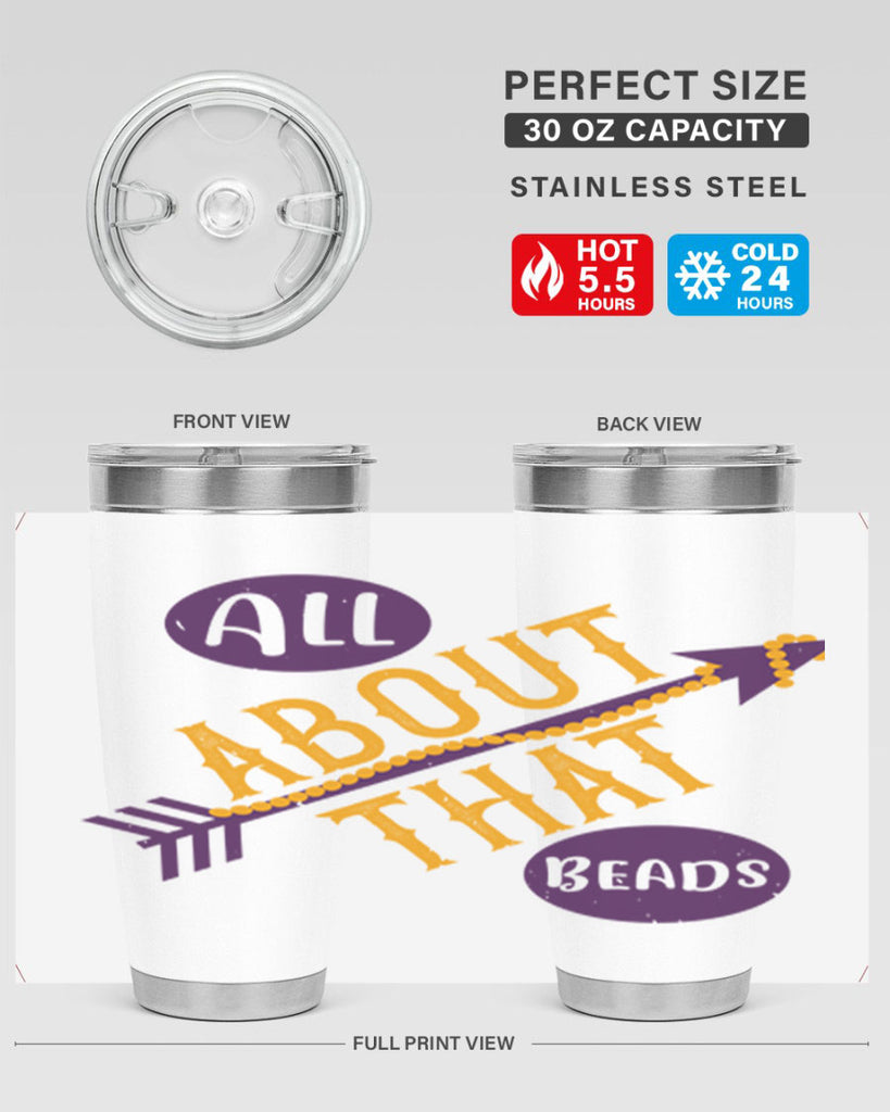 all about that beads 62#- mardi gras- Tumbler