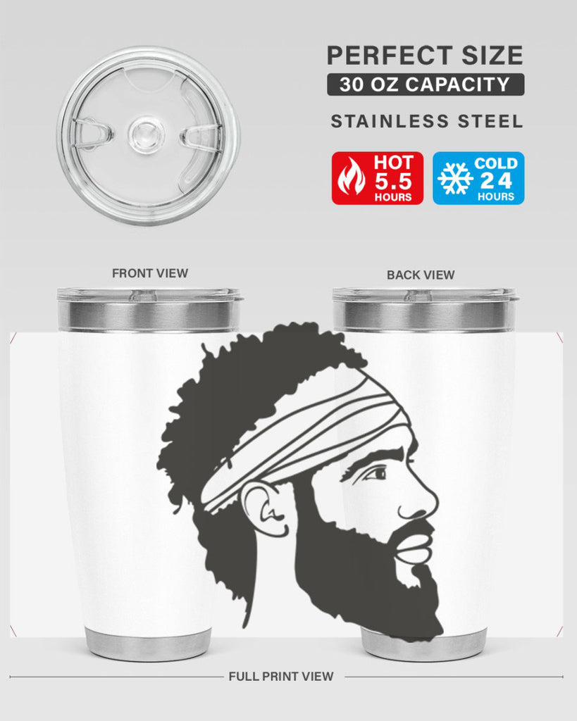 beardman 48#- black men - boys- tumbler