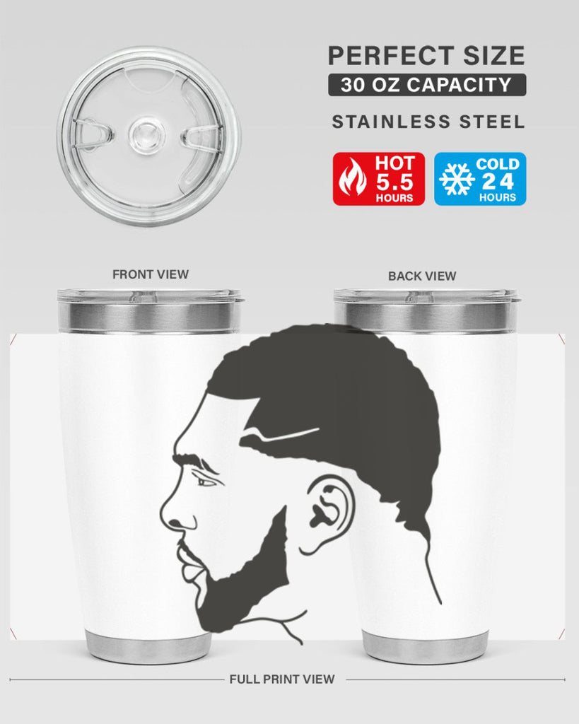 beardman 55#- black men - boys- tumbler