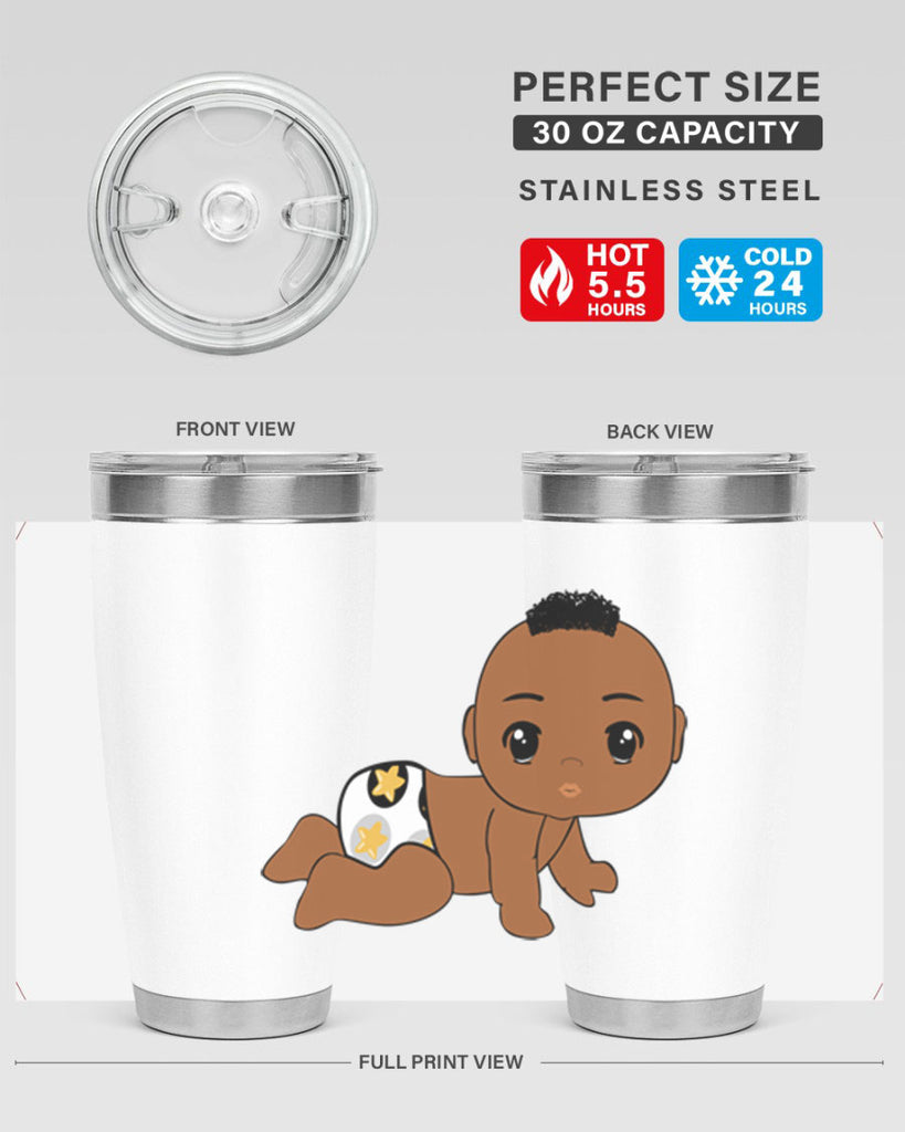black baby boy 6#- black men - boys- tumbler