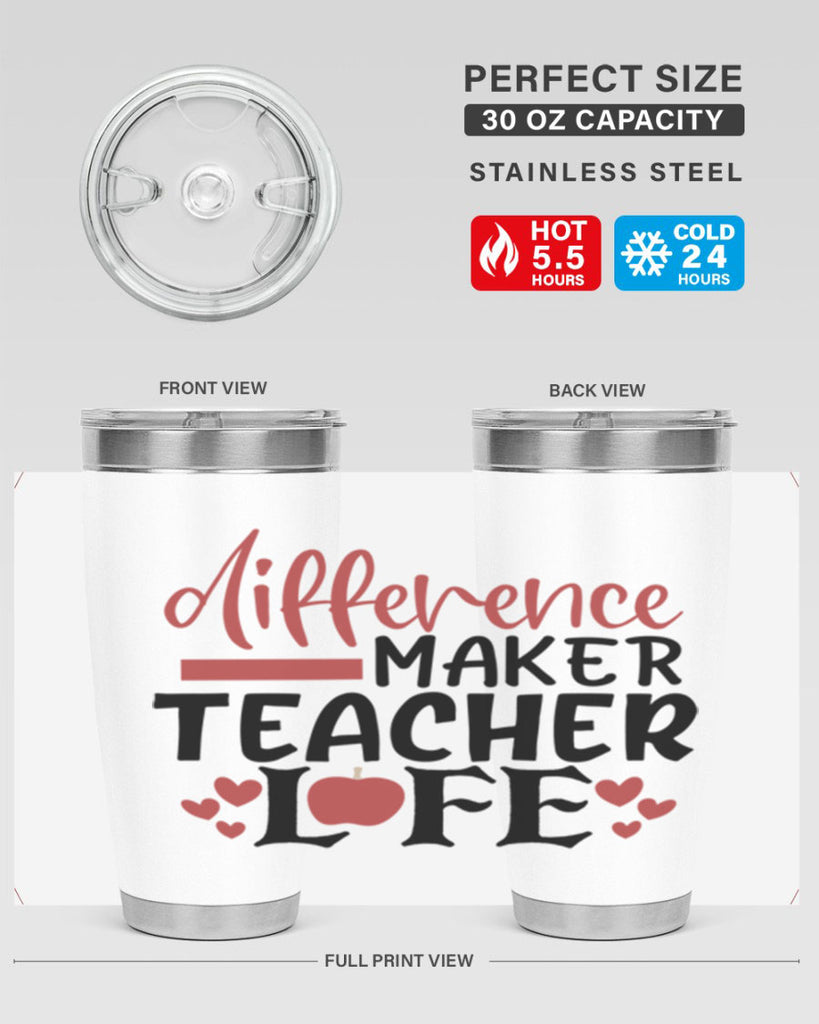 difference maker teacher life Style 118#- teacher- tumbler
