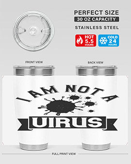 i am not a virus Style 35#- corona virus- Tumbler