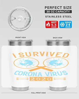 i survived corona virus Style 34#- corona virus- Tumbler