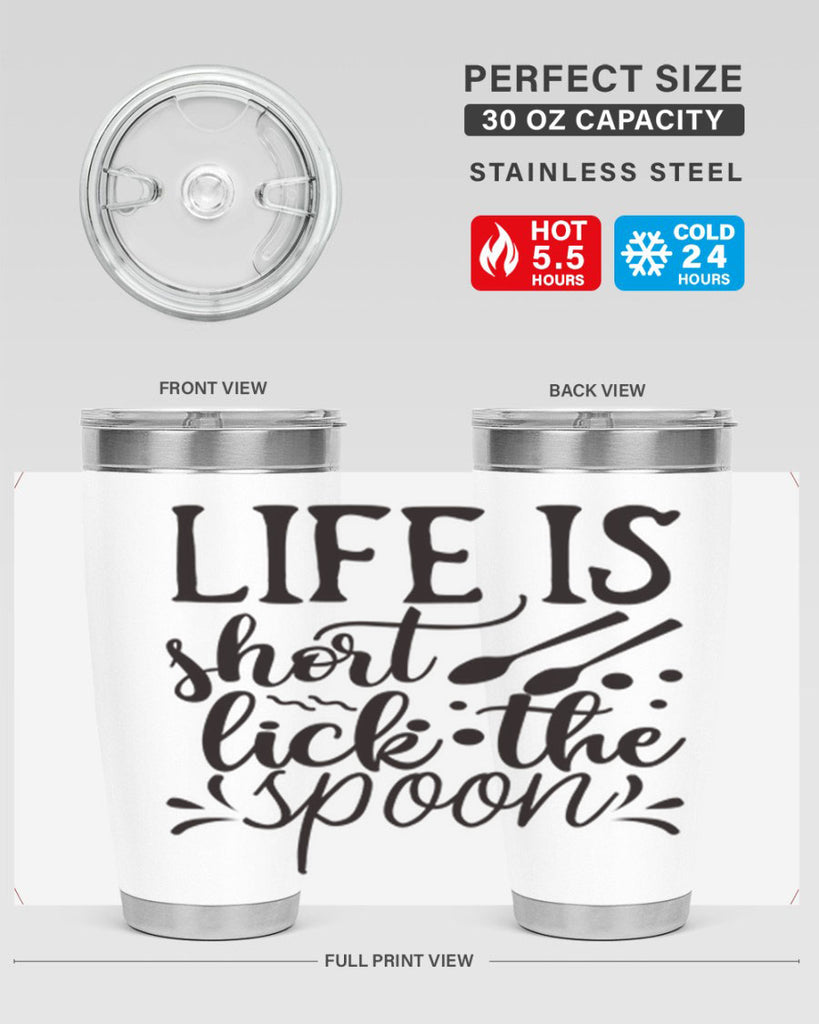 life is short lick the spoon 23#- kitchen- Tumbler