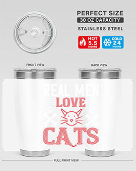real man love cats Style 113#- cat- Tumbler