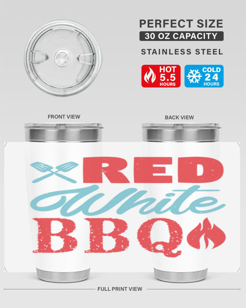 red white bbq 15#- bbq- Tumbler