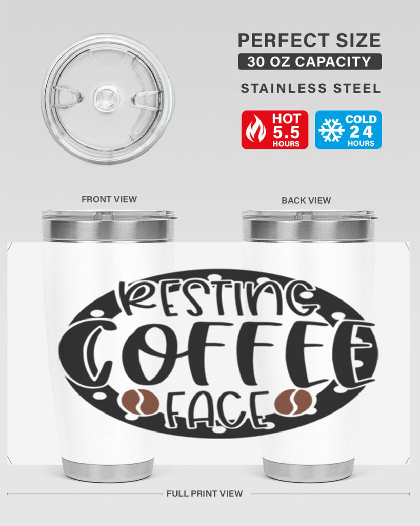 resting coffee face 41#- coffee- Tumbler