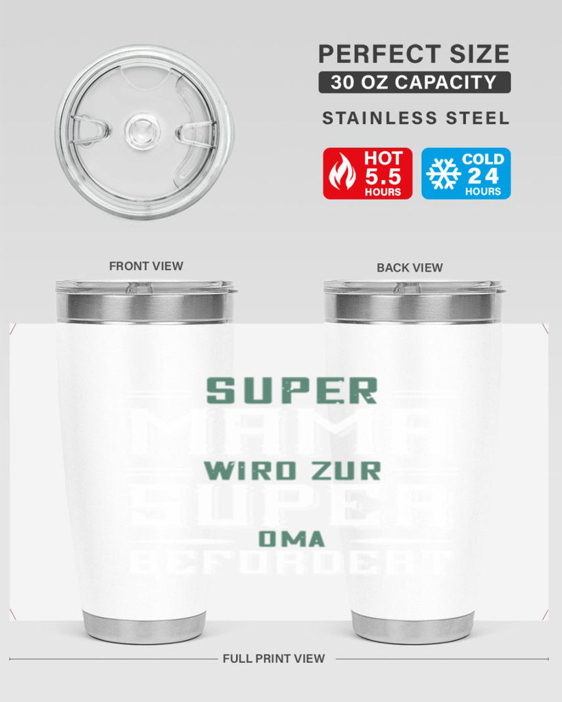 super mama wird zur 9#- grandpa - papa- Tumbler