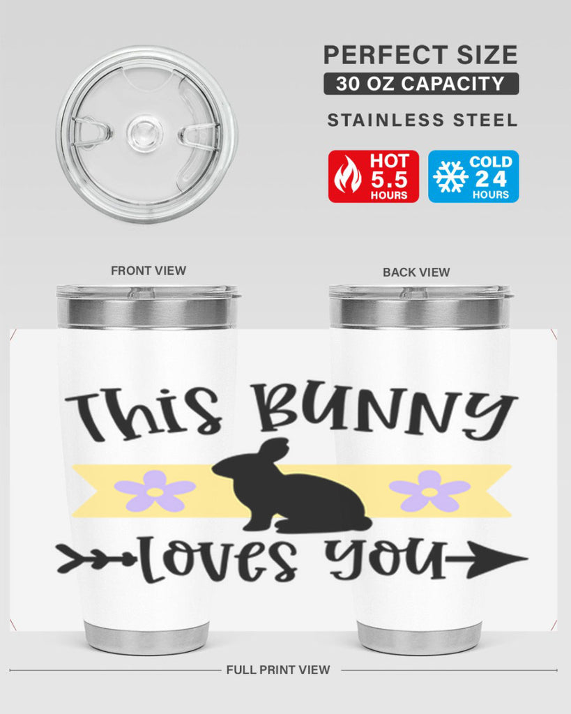 this bunny loves you 10#- easter- Tumbler