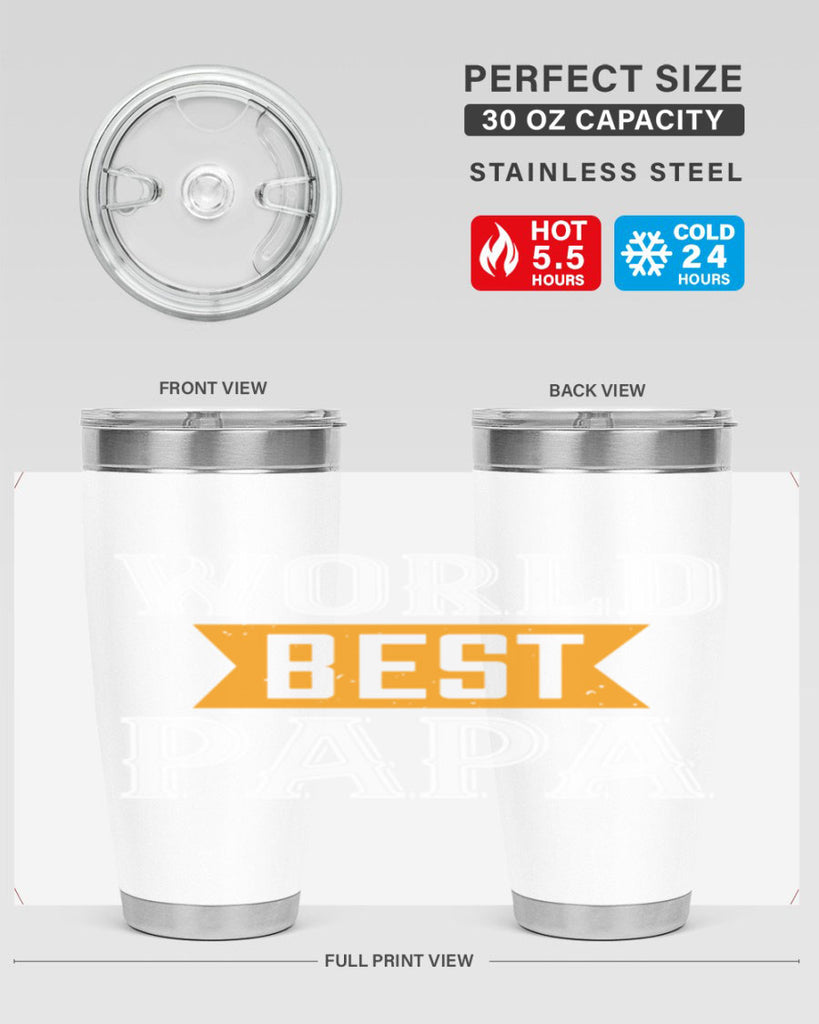 world best papa 1#- grandpa - papa- Tumbler