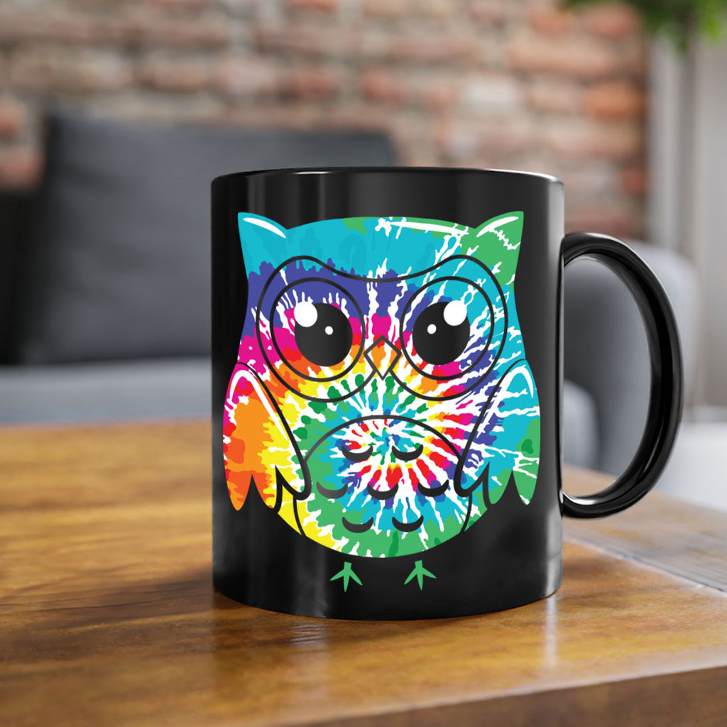 Graphic Owl Tiedye A TurtleRabbit 8#- owl-Mug / Coffee Cup