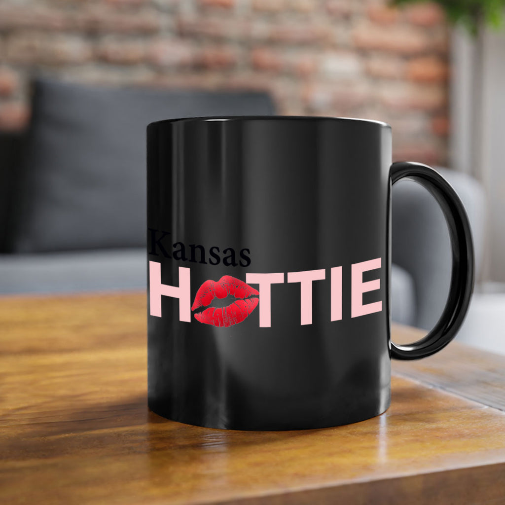Kansas Hottie With Red Lips 16#- Hottie Collection-Mug / Coffee Cup