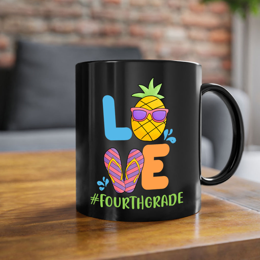 LOVE 4th Grade Summer Pineapple 18#- 4th grade-Mug / Coffee Cup