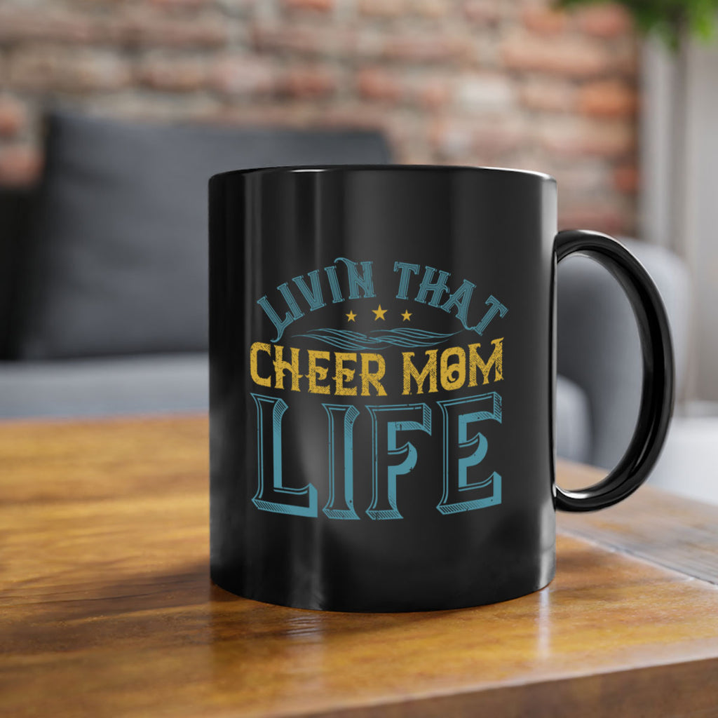 Livin that cheer mom life 786#- football-Mug / Coffee Cup