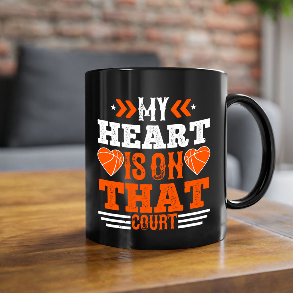 My heart is on that court 1807#- basketball-Mug / Coffee Cup