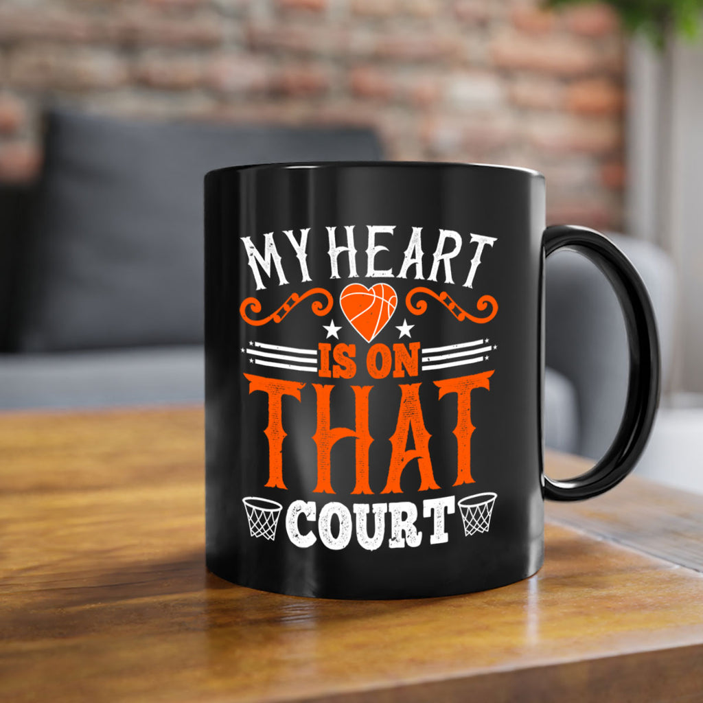 My heart is on that court 1826#- basketball-Mug / Coffee Cup