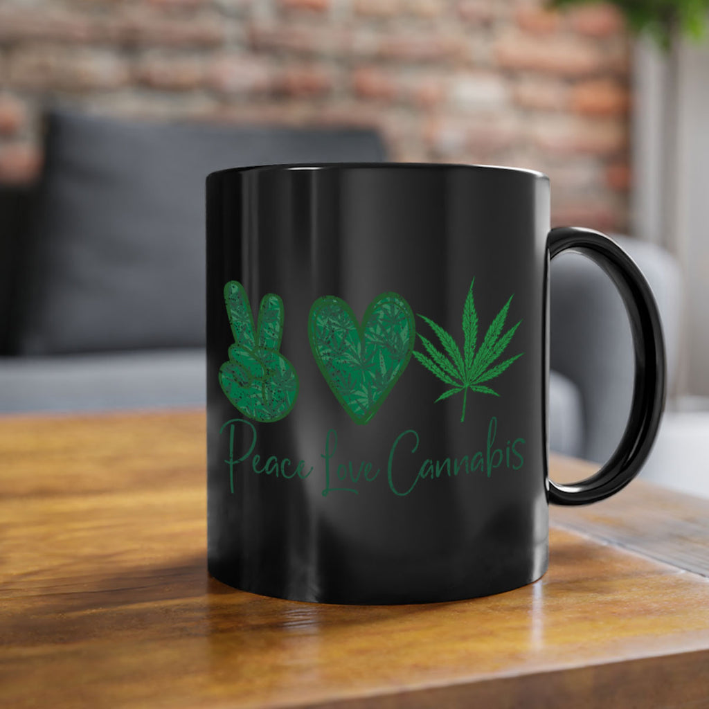 Peace Love Cannabis Sublimation 217#- marijuana-Mug / Coffee Cup