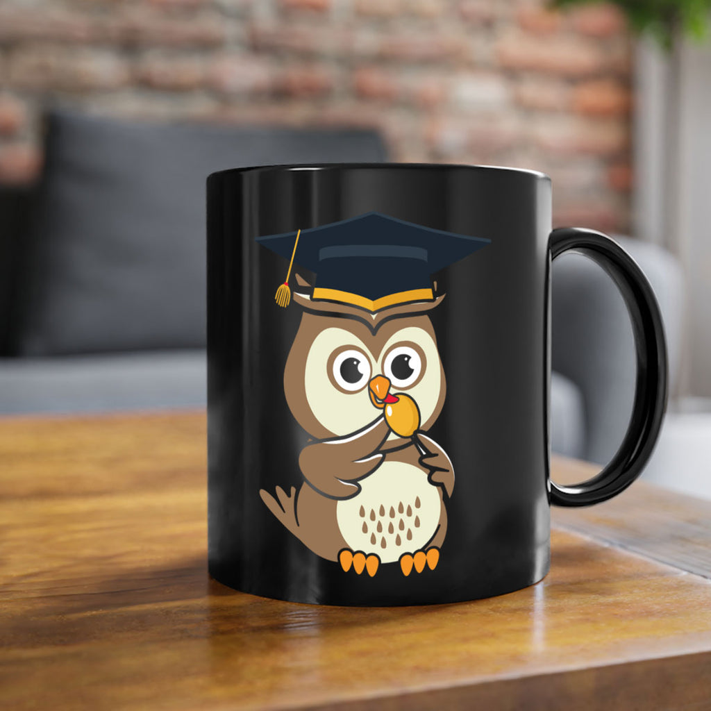 Profesor Owl Licks Candy A TurtleRabbit 17#- owl-Mug / Coffee Cup
