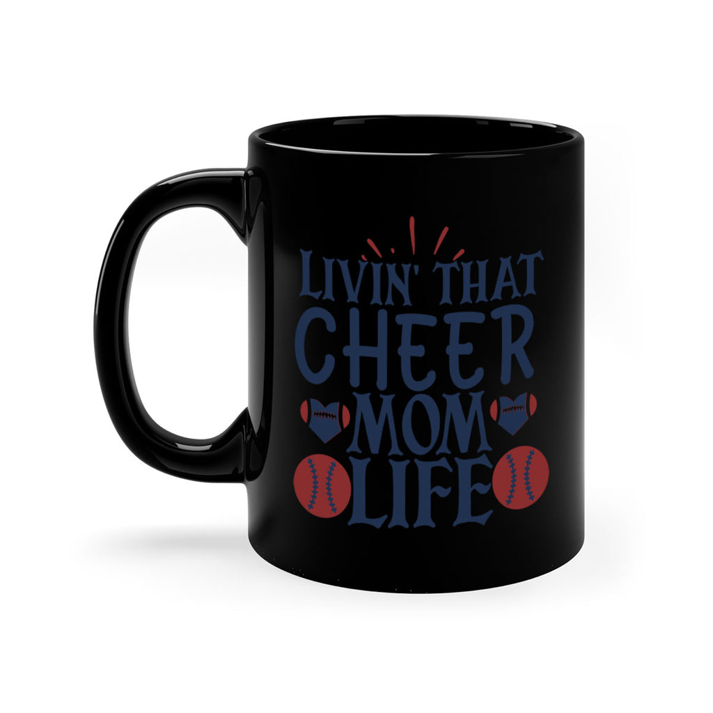 Livin that cheer mom life 1535#- football-Mug / Coffee Cup