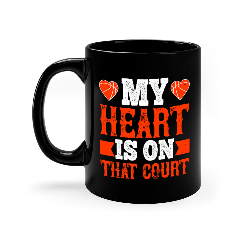 My heart is on that court 1817#- basketball-Mug / Coffee Cup